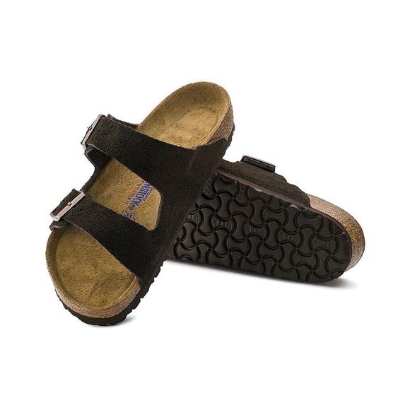 BIRKENSTOCK UNISEX\'S SLIPPERS, BROWN MOCCA SOFT FOOTBED, 7.5 US main image 4